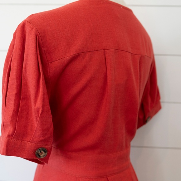 Anthropologie Linen Blend Vintage Style Dress - Picture 8 of 8